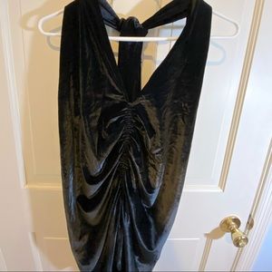 Moda International Black Velvet Halter XL